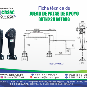 PATAS DE APOYO 80TN X 28