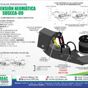SUSPENSIÓN NEUMÁTICA PARA CAMABAJA – MARCA CBSAC