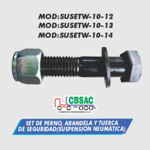 SET DE PERNO, ARANDELA Y TUERCA DE SEGURIDAD PARA SUSPENSIÓN NEUMÁTICA