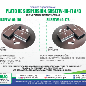 PLATO DE SUSPENSIÓN LADO PILOTO (SUSPENSIÓN NEUMÁTICA)