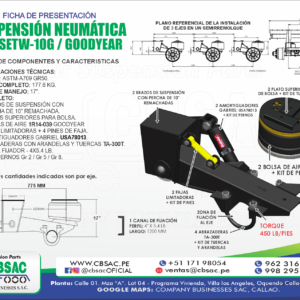 SUSPENSIÓN NEUMÁTICA PARA SEMIRREMOLQUE – MARCA GOODYEAR