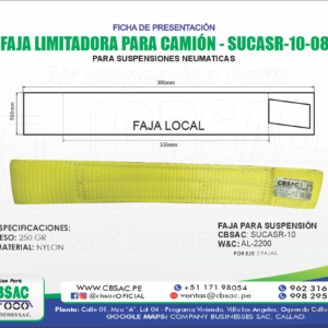 FAJA LIMITADORA PARA CAMIÓN (SUSPENSIÓN NEUMÁTICA)