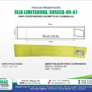 FAJA LIMITADORA PARA SUSPENSIÓN NEUMÁTICA