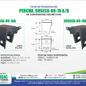 PERCHA LADO PILOTO PARA SUSPENSIÓN NEUMÁTICA