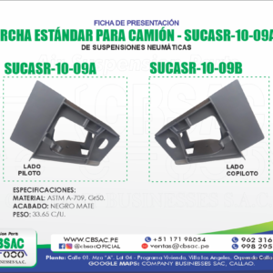 PERCHA ESTÁNDAR PARA CAMIÓN LADO COPILOTO (SUSPENSIÓN NEUMÁTICA)