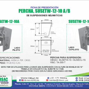PERCHA ALTA LADO COPILOTO PARA SUSPENSIÓN NEUMÁTICA