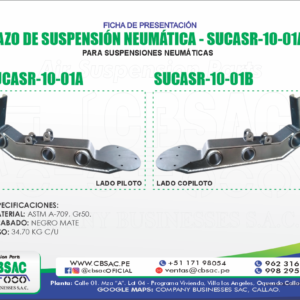 BRAZO DE SUSPENSIÓN NEUMÁTICA PARA CAMIÓN (LADO COPILOTO)